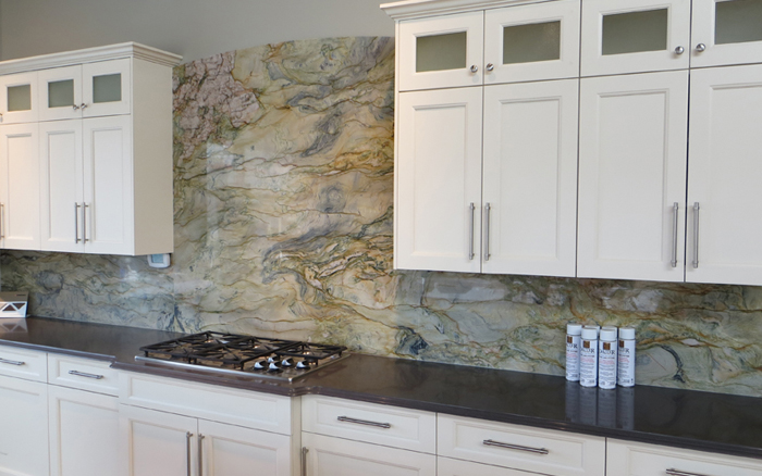 Fusion Quartzite A spectacular, bold mix of deep red, gold, blue, black, and grey.